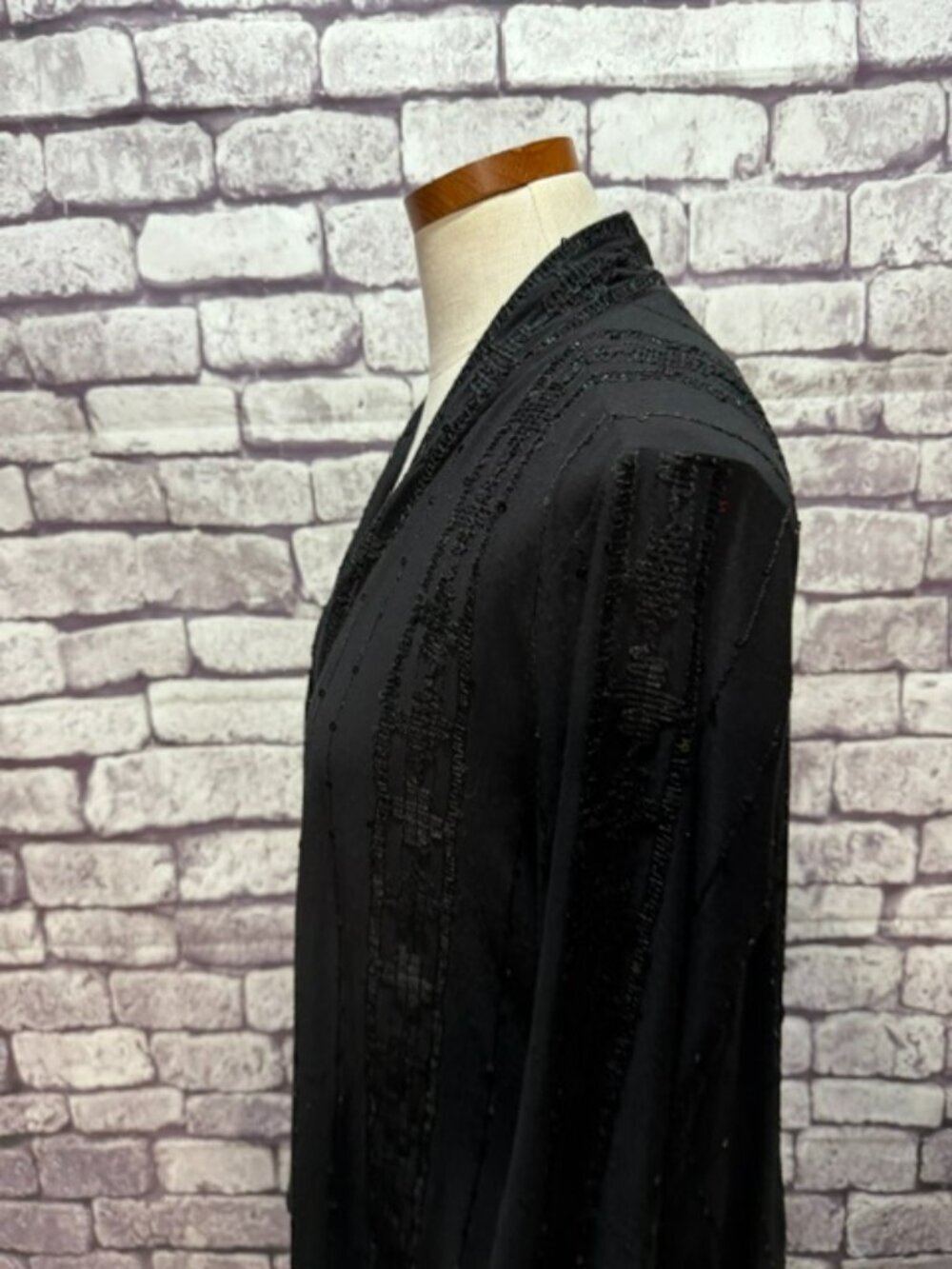 Susan Graver Black No Close Duster Size L - Picture 4 of 8